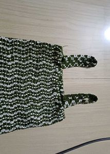 Green & White Smocked Sundress