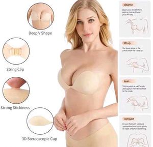 1 pair of backless silicon Adhesive Bra