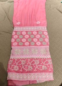 Beautiful Pink Floral Saree