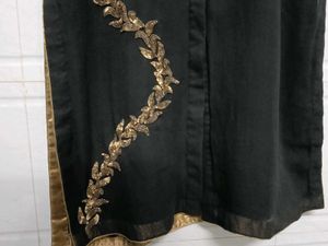Elegant Black Kurti with Copper Embellish