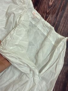 White Cotton Bubble Skirt