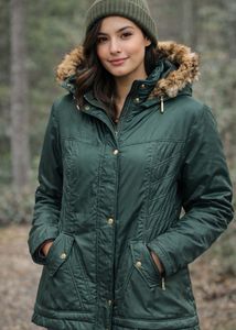 Green Hooded Winter Parka