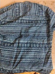 Men's Blue Geometric Print Shirt