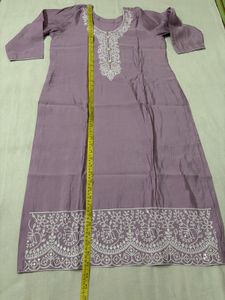 Lavender 3Pc Embroidered Suit Set