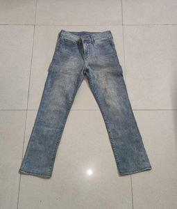 Acid Wash Straight Leg Jeans