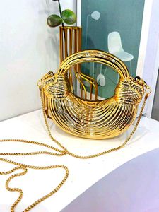Unique Gold Statement Crossbody Bag