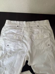 Y2K White Cargo Pants