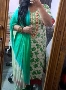 Embroidered Floral Kurta Salwar Set with Dupatta