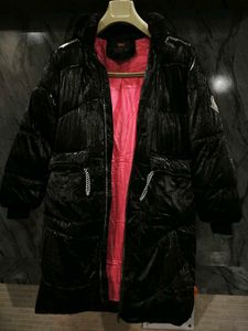 Shiny Black Puffer Coat