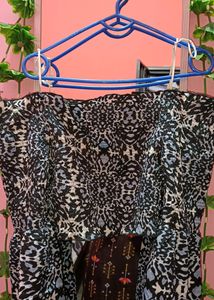 Crop Top Bell Sleeve