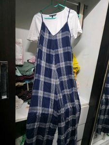 Checked Cotton Jumpsuit - Vero Moda