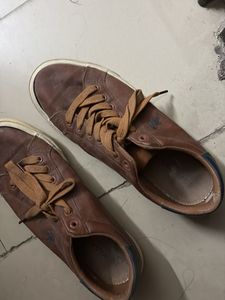 Classic Brown Leather Sneakers