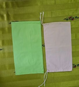 2 Small round pillow / Bolster Covers: pink green
