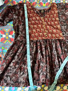 Boho Floral Print Kurta Top