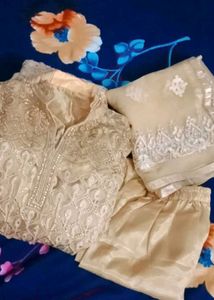 Elegant work gown Set with Dupatta