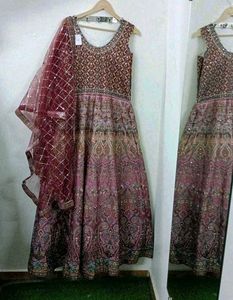 Stunning Embroidered gown with dupatta Set