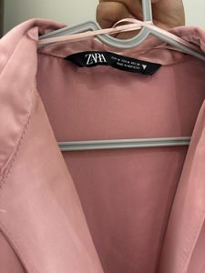 ZARA Satin Shirt Dress