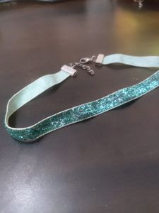 NEW Handmade Glitter Blue Choker