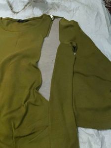 Stylish Olive Green Tunic Top