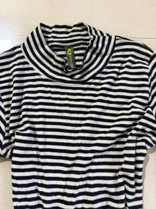 Striped Turtleneck Top