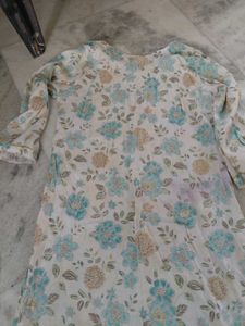Elegant Floral Kurta with Sequins