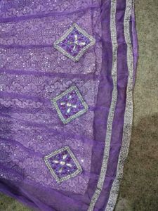 Lavender Embroidered Kurta Set