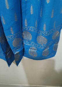 Blue Ethnic Palazzo Pants