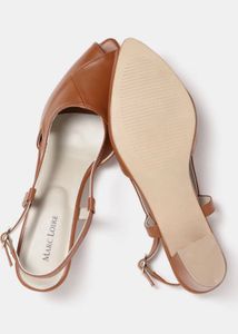 Marc Loire Peep-Toe Slingback Heels
