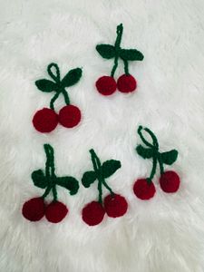 5  Crochet Cherry Charms