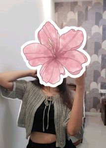 Cropped Knit Cardigan