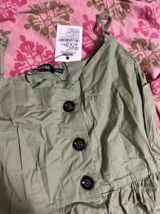 Stylish Button-Front Midi Dress