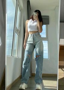 Sleeveless White Cropped Polo | Collared Top |