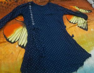 Navy Polka Dot frock