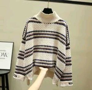 Striped Turtleneck Sweater