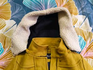 Stylish Mustard Wool Blend Coat