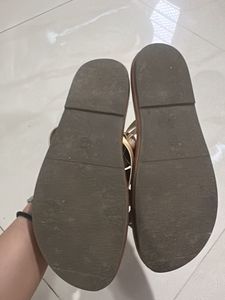 Hype Gold Strappy Flat Sandals