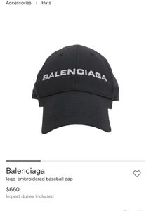 Balenciaga Black Baseball Cap