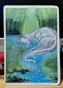 Whimsical Dragon in slumber Art