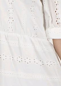 White Schiffli Embroidered Dress
