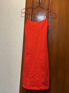 Zara Orange Bodycon Dress