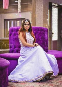 Elegant Lavender Lehenga Skirt