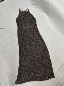Brown Floral Maxi Dress