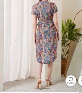 Paisley Print Fit &amp; Flare Dress