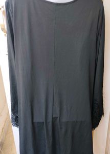 Elegant Black Lace Sleeve dress