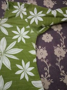 Green Floral Print Kurta