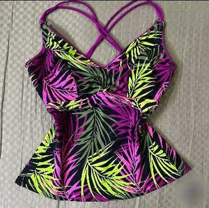 Y2K botanical print top