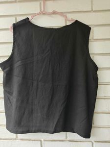 Chic Black Sleeveless Co-ord Set
