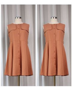 Chic Sleeveless A-Line Dress