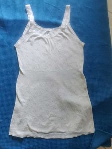 White thermal Tank Top
