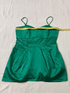 H&amp;M Green Strappy Cocktail Top